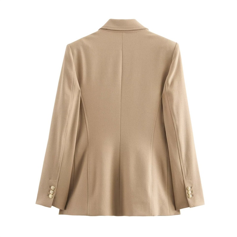 Dames blazer slim fit met metalen gesp in elegante stijl_voghion.com