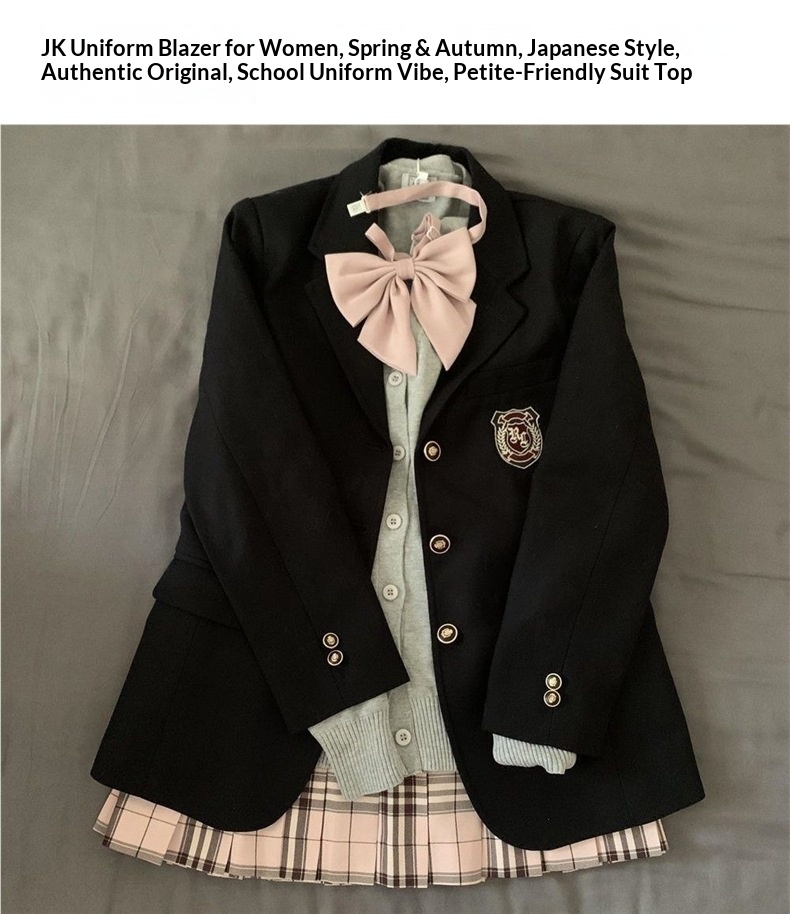 Women's Uniform Blazer College Style School Jacket For Autumn_voghion.com