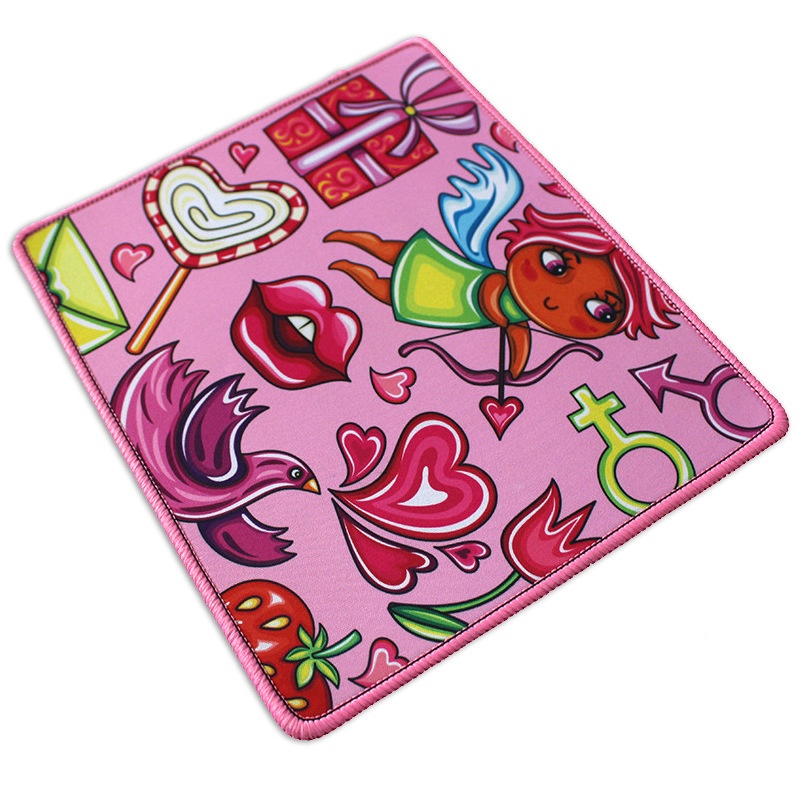 Fun Text And Image Small Creative Computer Thickened Edge Locking Desk Mat Mouse Pad_voghion.com