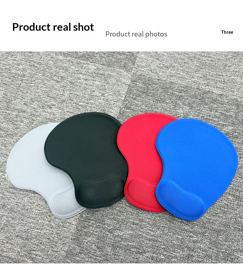 Repose-poignet de souris antidérapant en silicone pour bureau, jeu et bureau, couleur unie_voghion.com