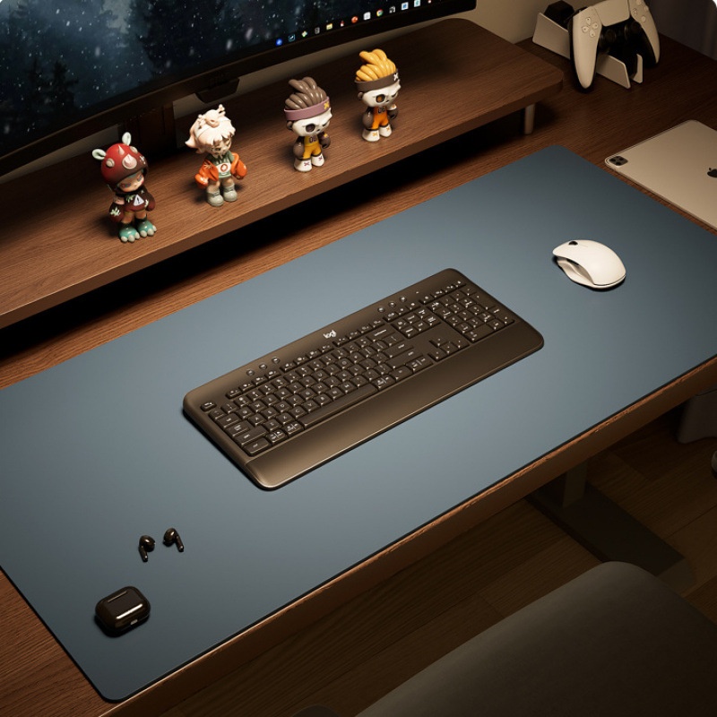 Tapis de souris extra large haut de gamme pour ordinateur de bureau, portable ou de bureau, avec clavier et livres._voghion.com