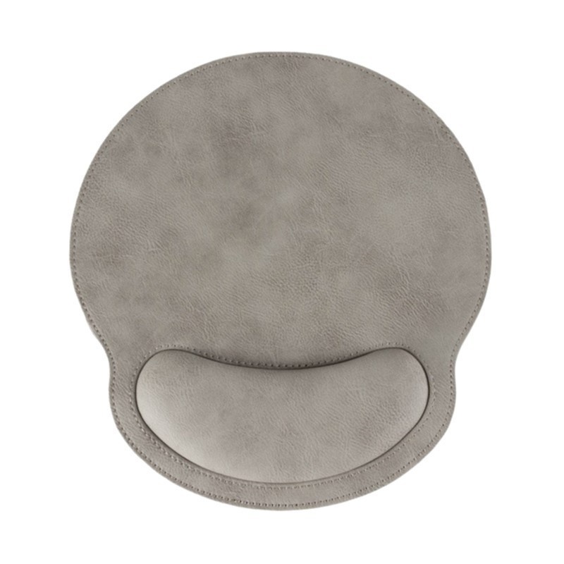Neue, einfarbige Handgelenkauflage aus Leder, schlichtes Retro-Mauspad für Büro und Business_voghion.com