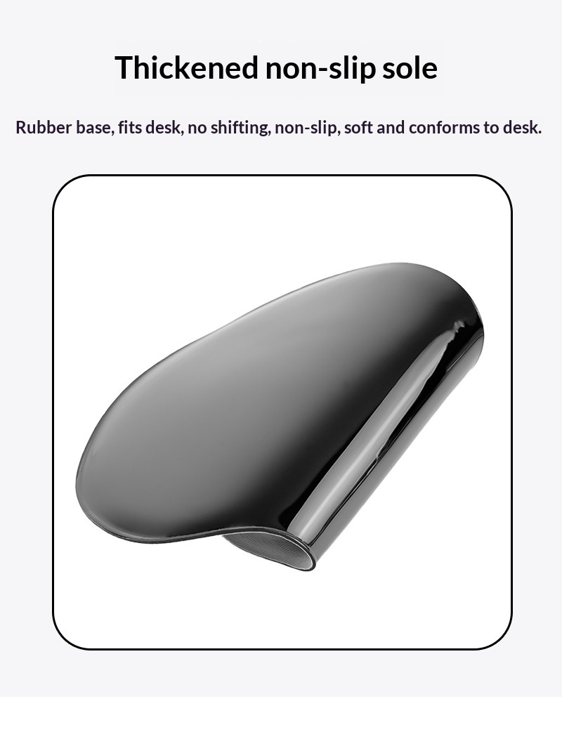 Repose-poignet de souris antidérapant en silicone pour bureau, jeu et bureau, couleur unie_voghion.com