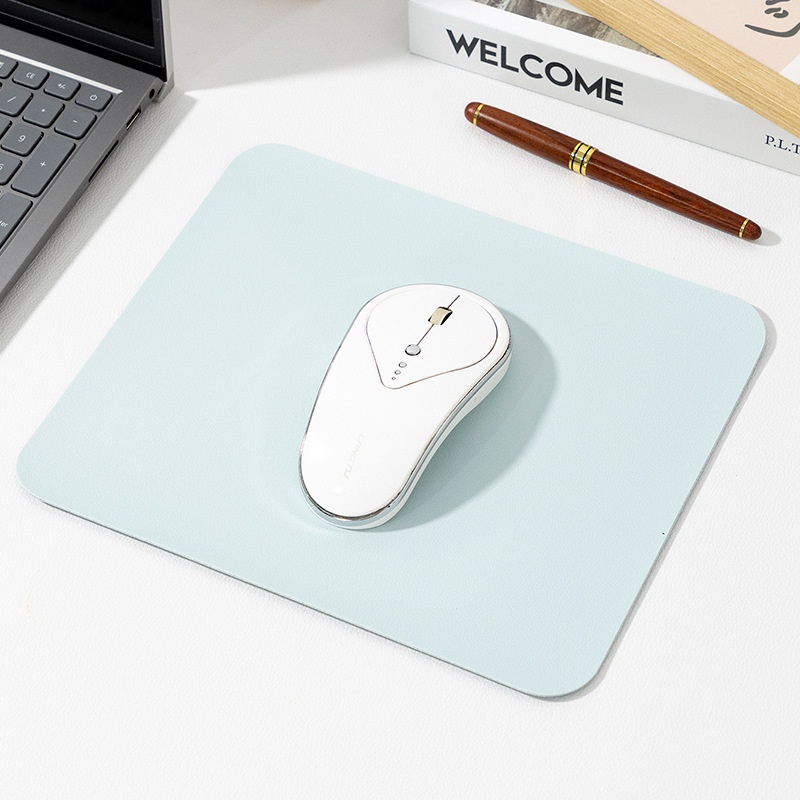 Solid Color Simple Leather Small Size Advertising Computer Laptop Office Gaming Mouse Pad Customizable_voghion.com