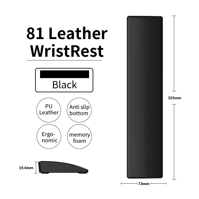 PIWIJOY 75% Layout Keyboard Wrist Rest Mouse Pad Leather Waterproof Soft Comfortable 104 Keys_voghion.com