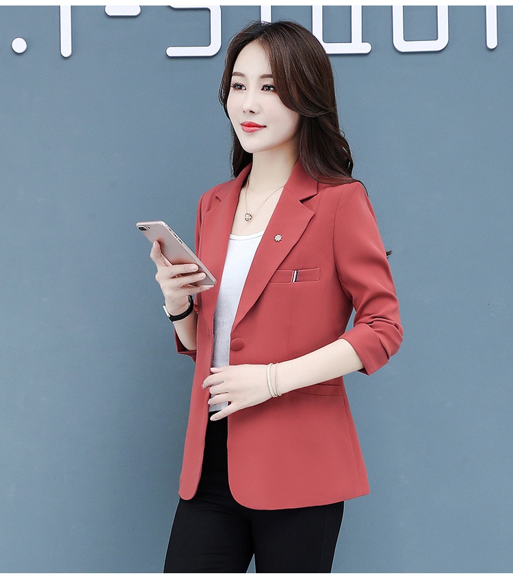 Women's Blazer Elegant Petite Slim Fit Lightweight Jacket Spring_voghion.com