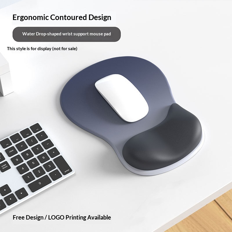Rest Silicone Wrist Support Gradient Simple Thickened Non-Slip Ergonomic Computer Mouse Pad_voghion.com