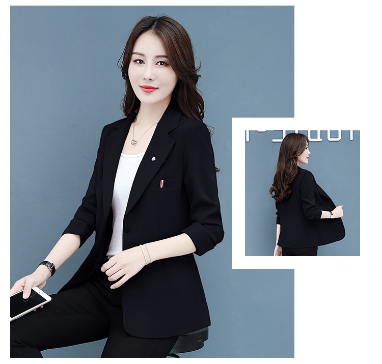 Women's Blazer Elegant Petite Slim Fit Lightweight Jacket Spring_voghion.com