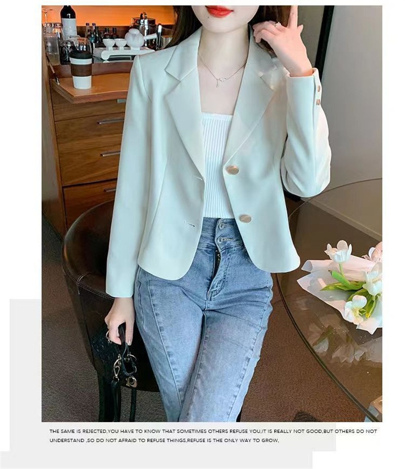 Short Blazer For Women Elegant Lightweight Jacket For Spring_voghion.com