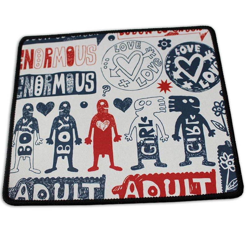 Fun Text And Image Small Creative Computer Thickened Edge Locking Desk Mat Mouse Pad_voghion.com