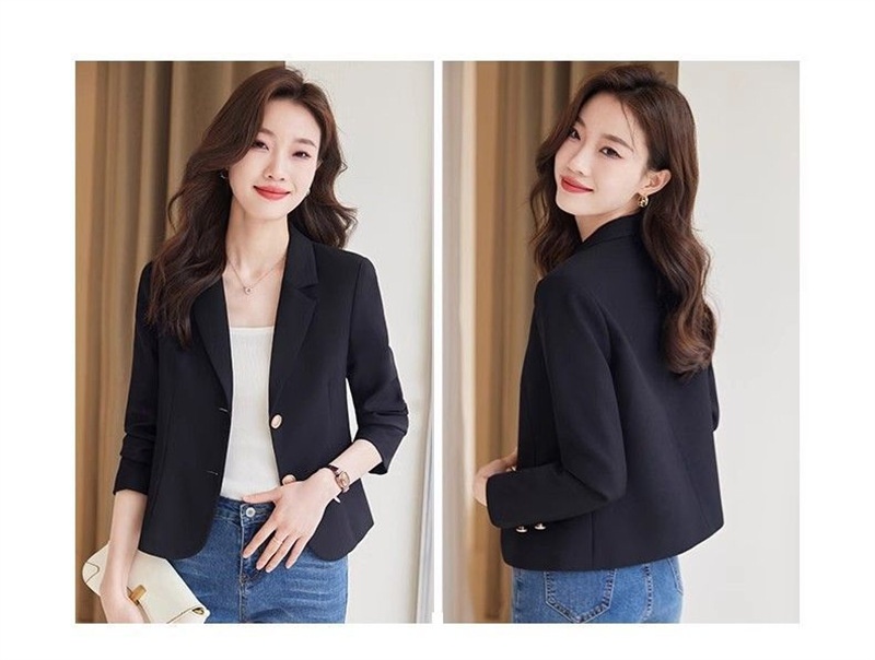 Short Blazer For Women Elegant Lightweight Jacket For Spring_voghion.com