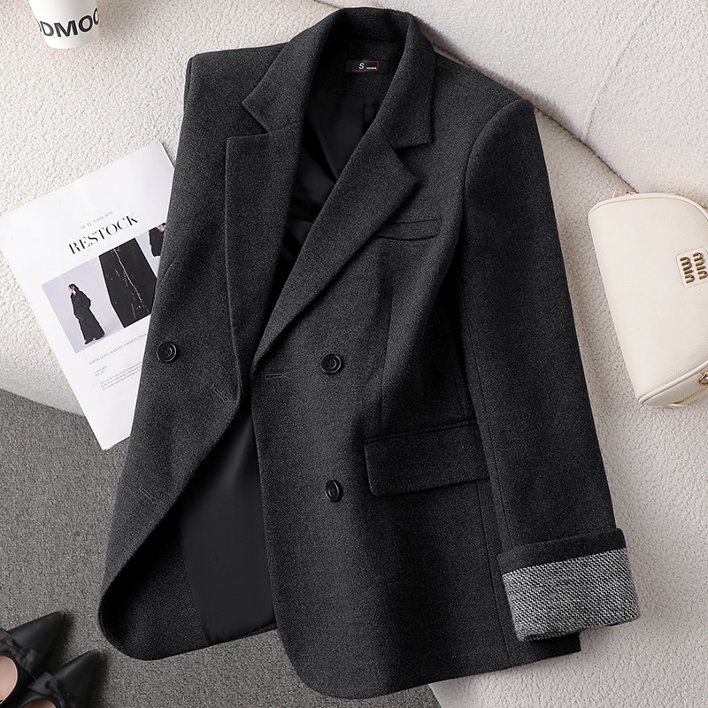 Black Women's Blazer, High-end Professional Attire, 2025 New Spring And Autumn Commuter Casual Suit For Petite Women_voghion.com