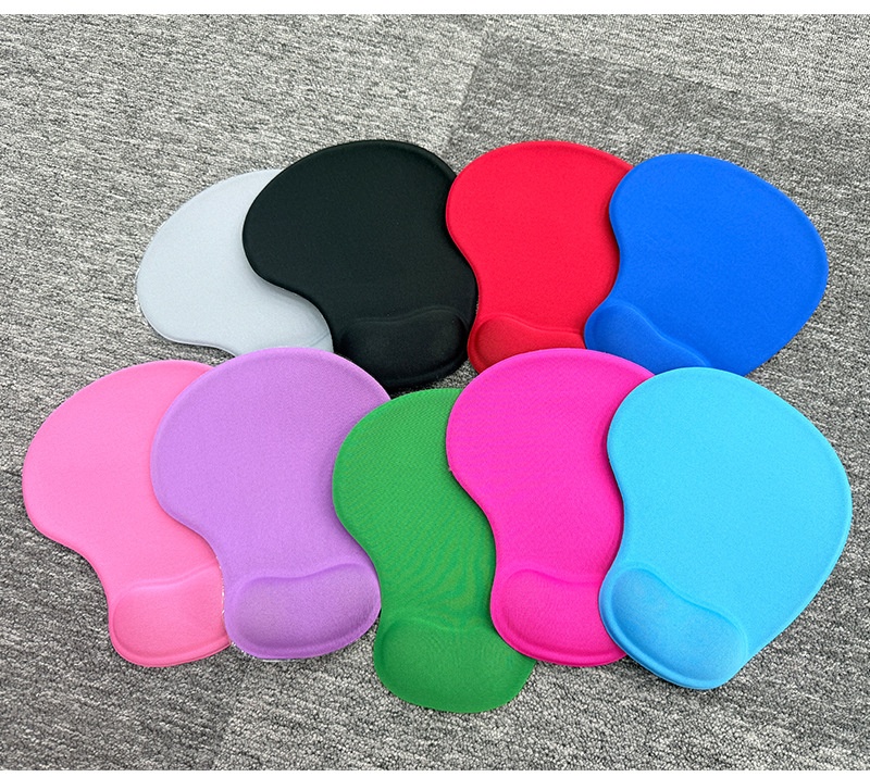 Repose-poignet de souris antidérapant en silicone pour bureau, jeu et bureau, couleur unie_voghion.com
