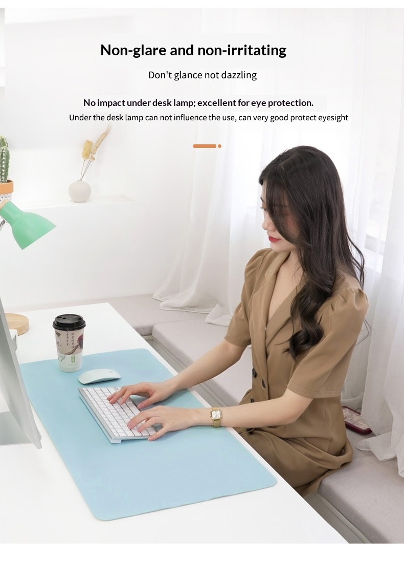 Tapis de souris extra large pour ordinateur portable, imperméable, à motif cuir avec logo publicitaire, disponible en stock._voghion.com