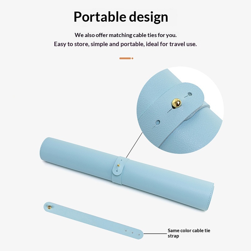 Tapis de souris extra large pour ordinateur portable, imperméable, à motif cuir avec logo publicitaire, disponible en stock._voghion.com