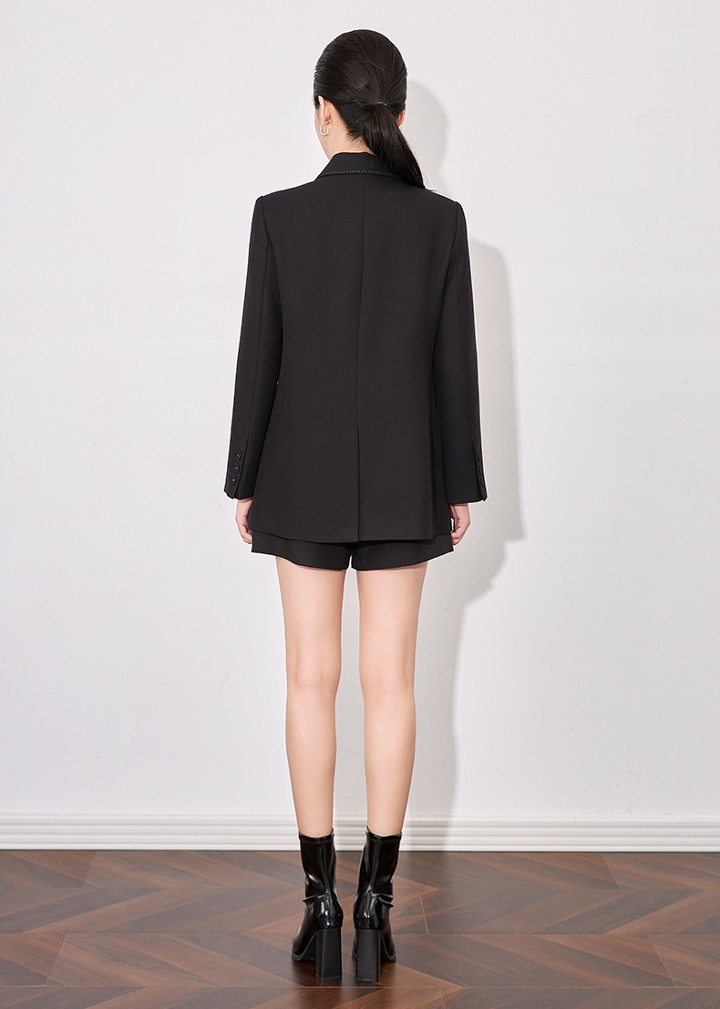 Women's Blazer Jacket Autumn Casual British Style Wool Coat_voghion.com