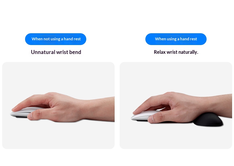 Pillow Silicone Mouse Hand Rest Comfortable Leather Keyboard Pad Anti-Slip Wrist_voghion.com