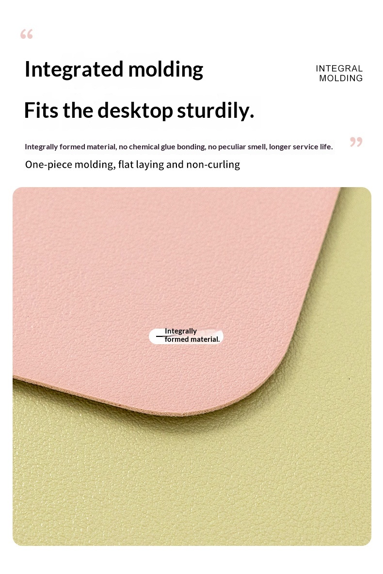 Solid Color Simple Leather Small Size Advertising Computer Laptop Office Gaming Mouse Pad Customizable_voghion.com