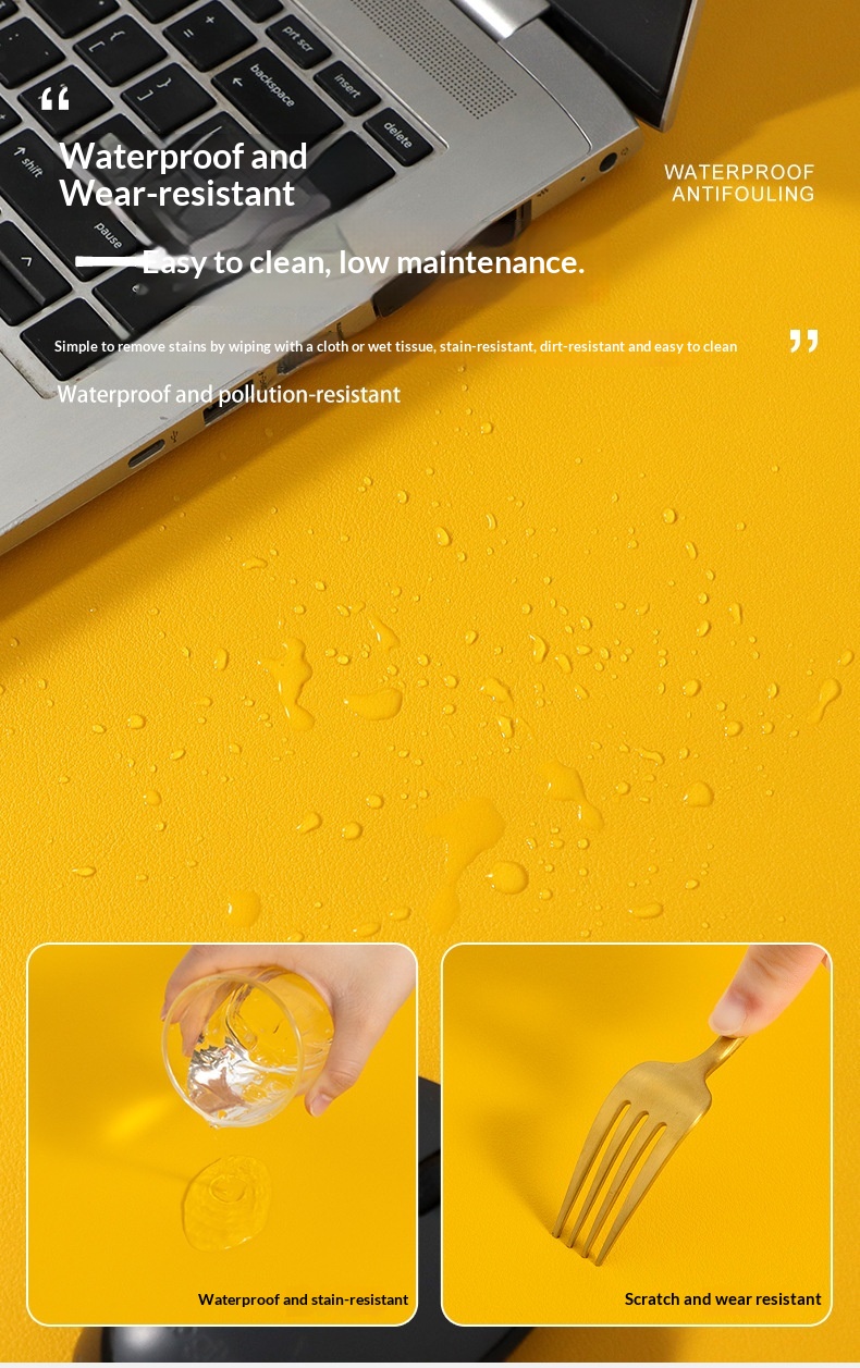 Dirty-resistant Leather Mouse Extra-large Computer Waterproof Writing Desk Table Gaming Keyboard Pad_voghion.com