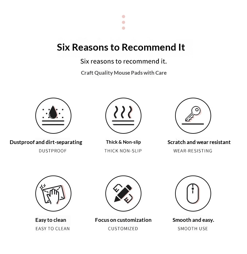 Solid Color Simple Leather Small Size Advertising Computer Laptop Office Gaming Mouse Pad Customizable_voghion.com