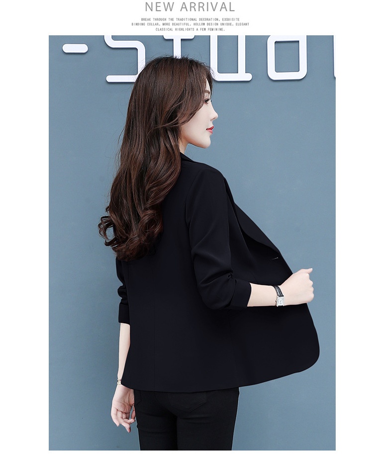Women's Blazer Elegant Petite Slim Fit Lightweight Jacket Spring_voghion.com