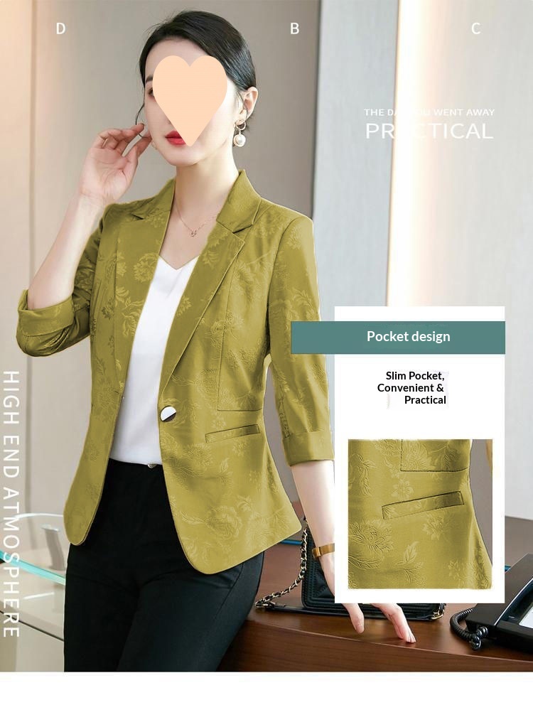 Women's Lightweight Blazer Spring Summer Slim Fit Business Suit_voghion.com