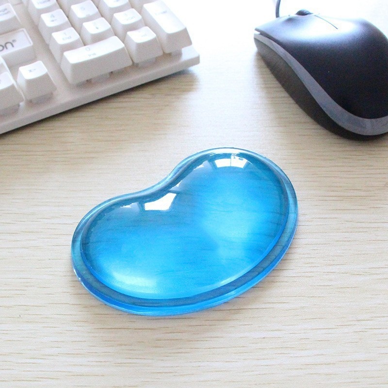 Crystal Gel Mouse Pad With Wrist Rest For Keyboard Support_voghion.com