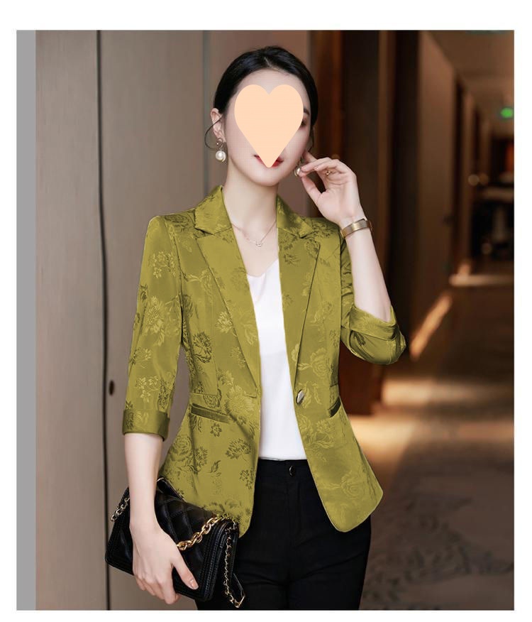 Women's Lightweight Blazer Spring Summer Slim Fit Business Suit_voghion.com
