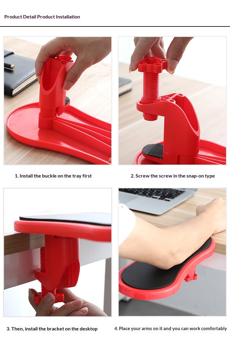 Computer Rest For Desk With Pad, Rotatable Arm And Elbow Support Board, Labor-saving Mouse Support, Anti-slip_voghion.com
