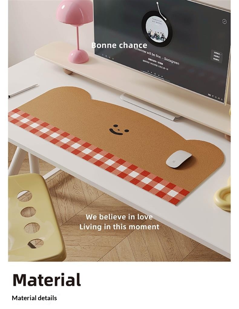 Tappetino per mouse extra-large dallo stile creativo e non convenzionale, ideale per studenti, ufficio, ufficio, scrivania, impermeabile, antimacchia e lavabile._voghion.com