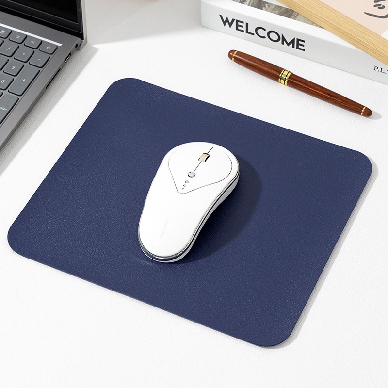 Solid Color Simple Leather Small Size Advertising Computer Laptop Office Gaming Mouse Pad Customizable_voghion.com