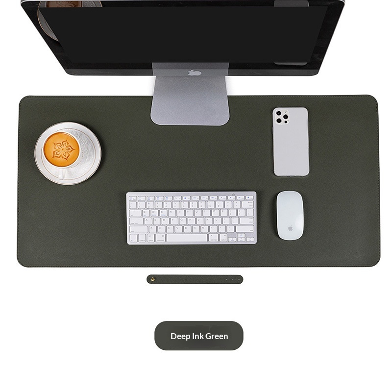 Tapis de souris extra large pour ordinateur portable, imperméable, à motif cuir avec logo publicitaire, disponible en stock._voghion.com