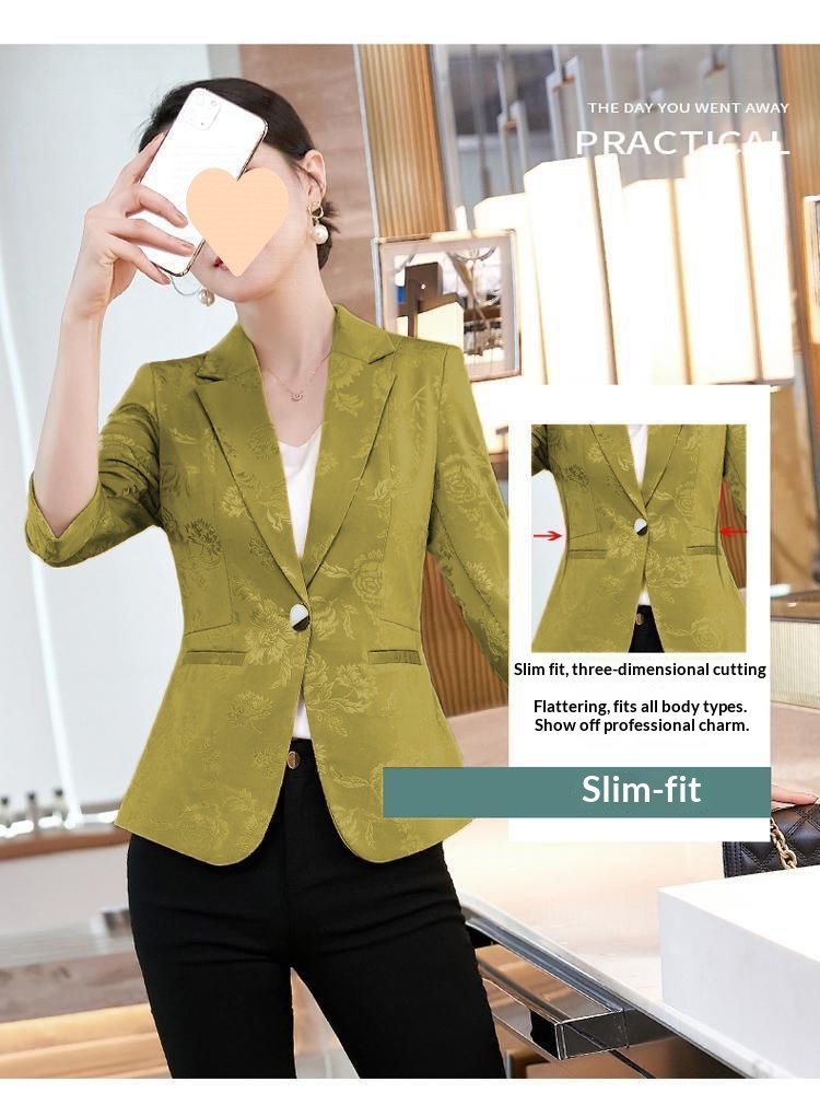 Women's Lightweight Blazer Spring Summer Slim Fit Business Suit_voghion.com