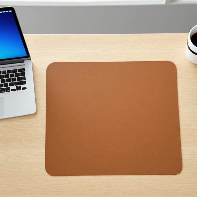 Solid Color Simple Leather Small Size Advertising Computer Laptop Office Gaming Mouse Pad Customizable_voghion.com