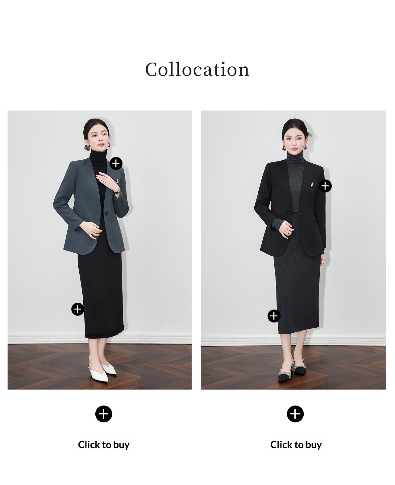 Blazer professionale da lavoro con decorazione in perline donna_voghion.com
