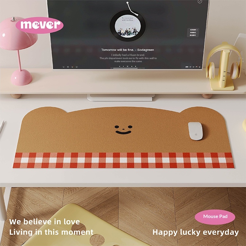 Tappetino per mouse extra-large dallo stile creativo e non convenzionale, ideale per studenti, ufficio, ufficio, scrivania, impermeabile, antimacchia e lavabile._voghion.com