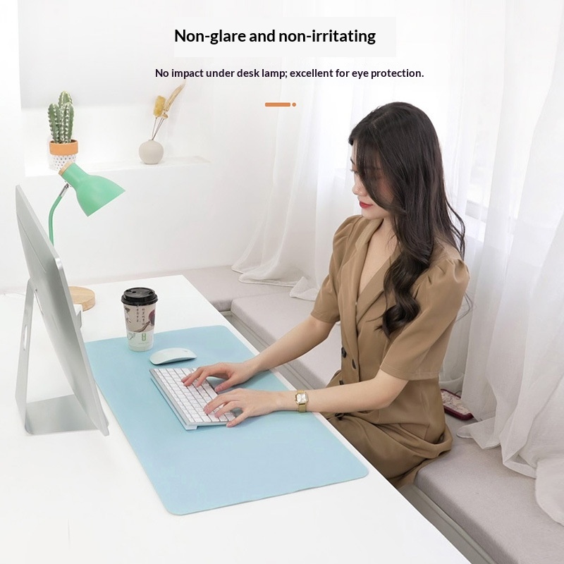 Tapis de souris extra large pour ordinateur portable, imperméable, à motif cuir avec logo publicitaire, disponible en stock._voghion.com