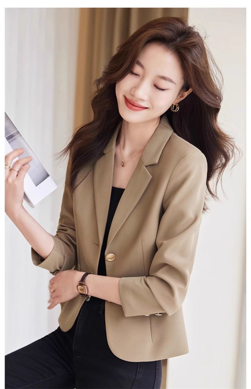 Short Blazer For Women Elegant Lightweight Jacket For Spring_voghion.com