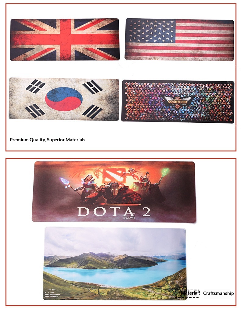 Tapis de souris 3D publicitaire pour jeux vidéo, tapis en caoutchouc cousu avec précision, personnalisable_voghion.com