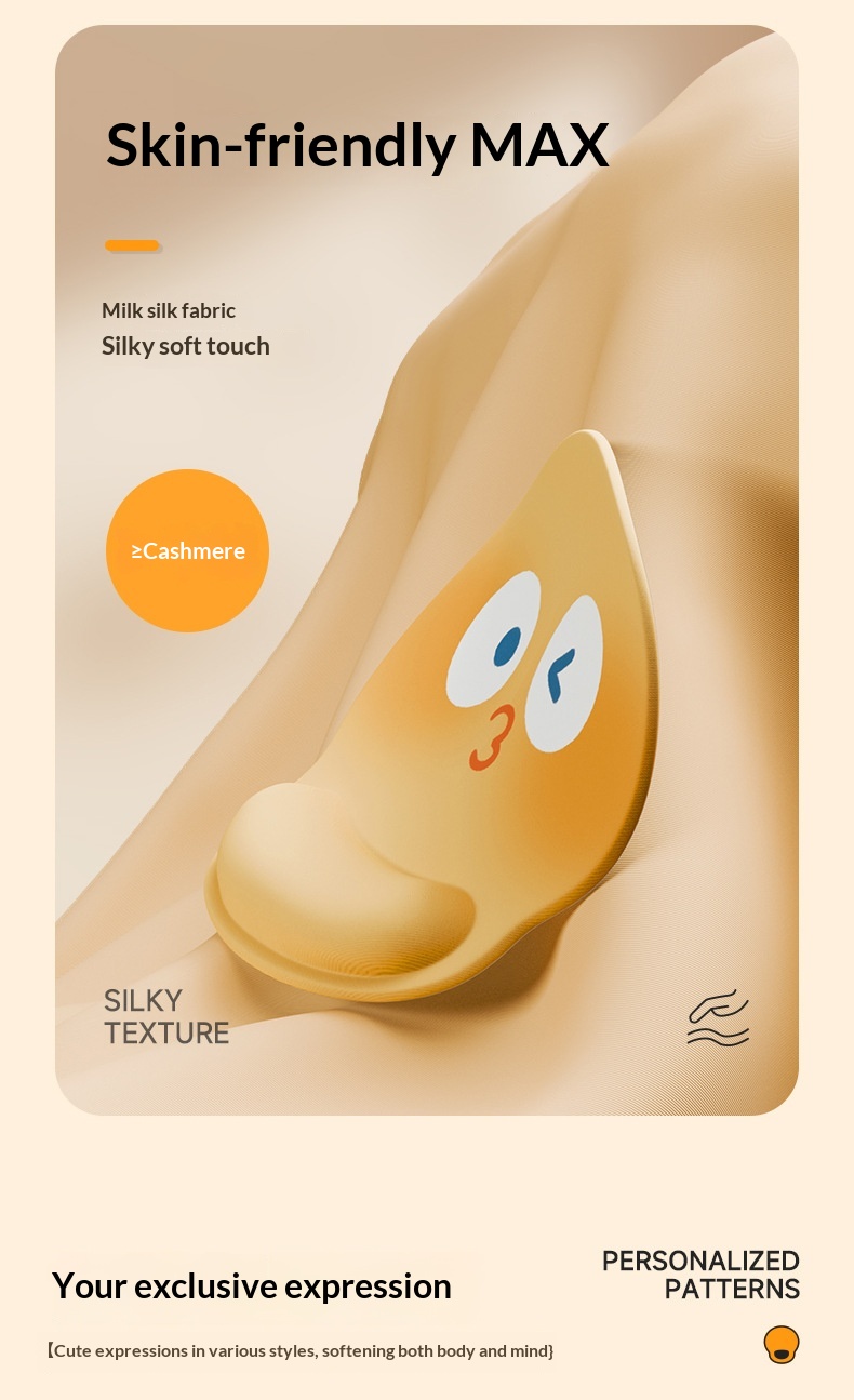 Simpatico poggiapolsi in silicone per computer da ufficio, laptop e tastiera._voghion.com