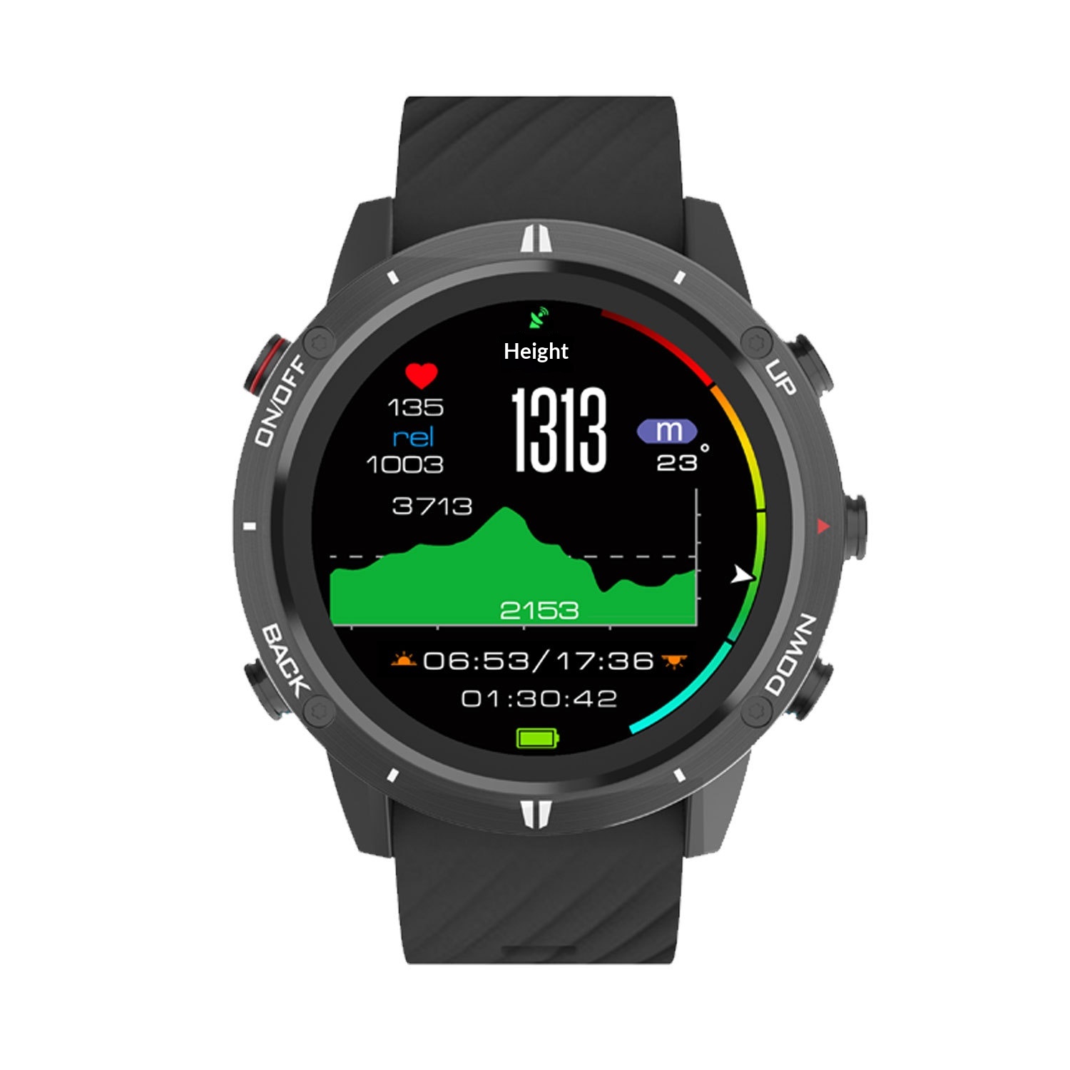 SUNAD-Songlu Orologio sportivo professionale intelligente per sport all'aria aperta con GPS e frequenza cardiaca per alpinismo e nuoto - Nuovo prodotto_voghion.com