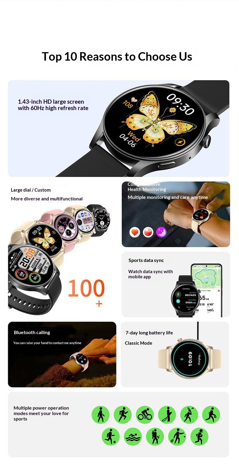 Smart Watch Amoled Bluetooth Calling Heart Rate Sports Tracker_voghion.com