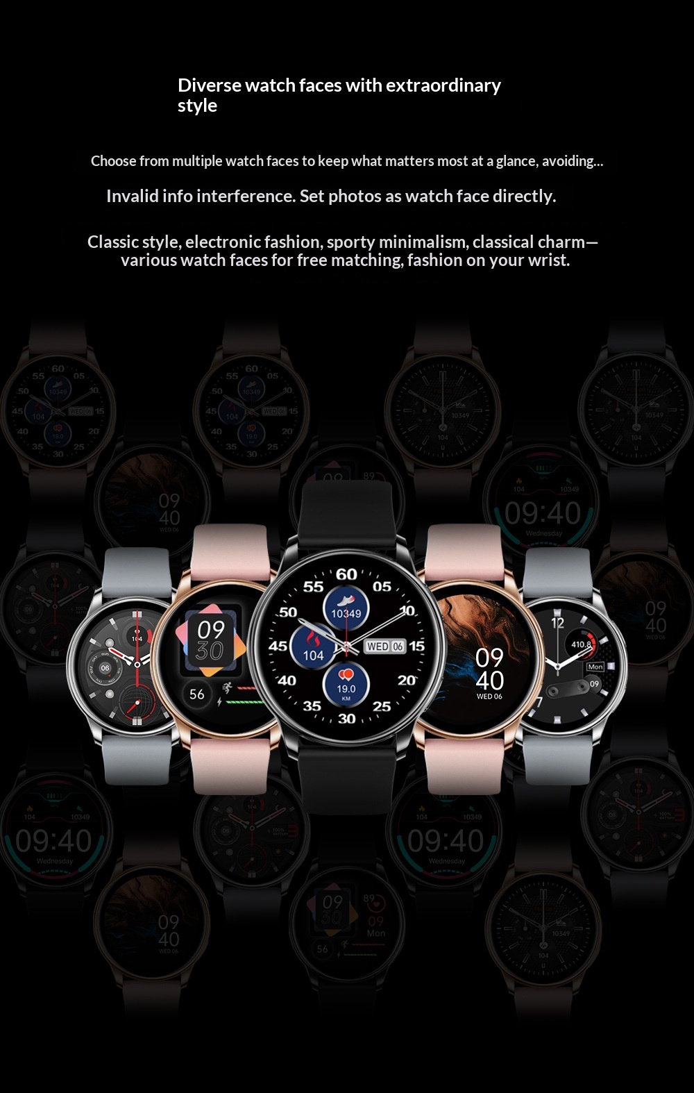 Smart Watch With Heart Rate And Blood Oxygen Monitoring_voghion.com