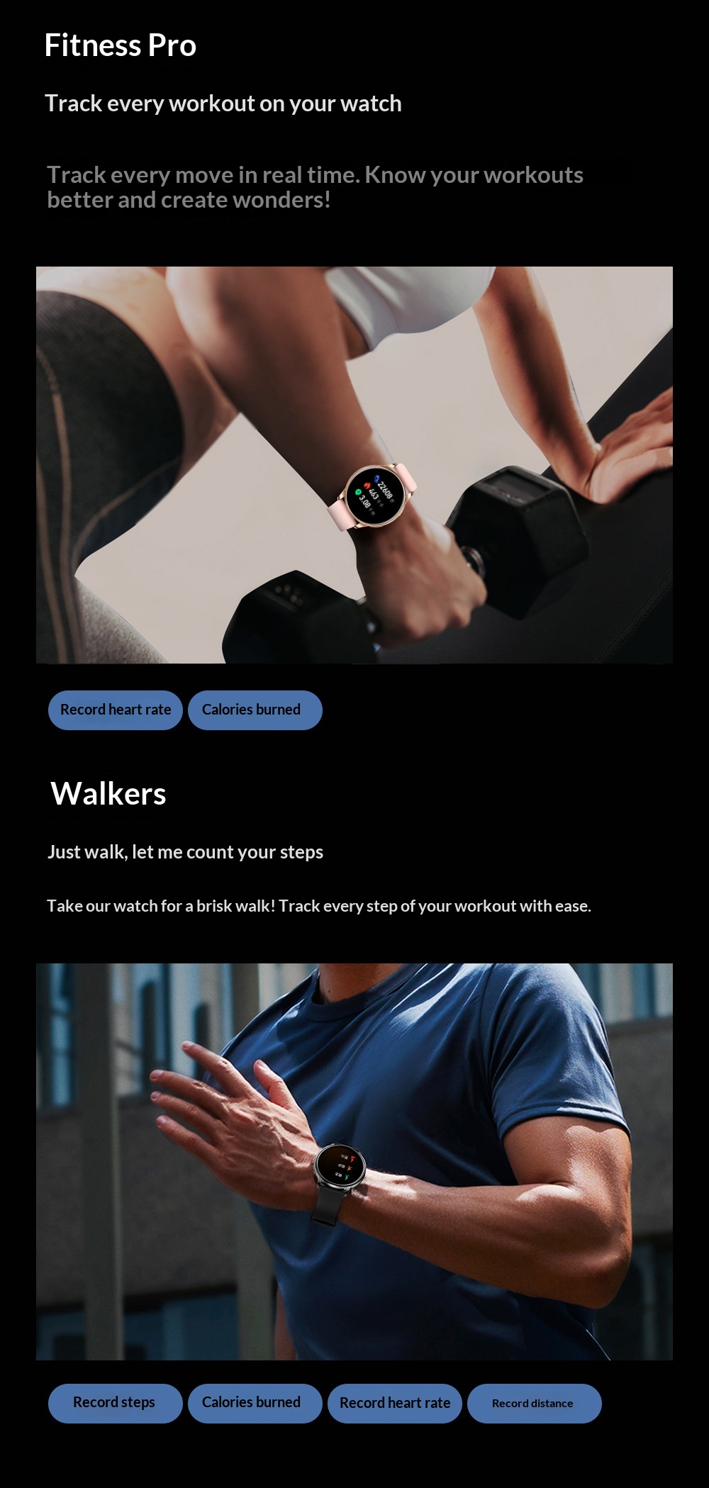 Smart Watch With Heart Rate And Blood Oxygen Monitoring_voghion.com