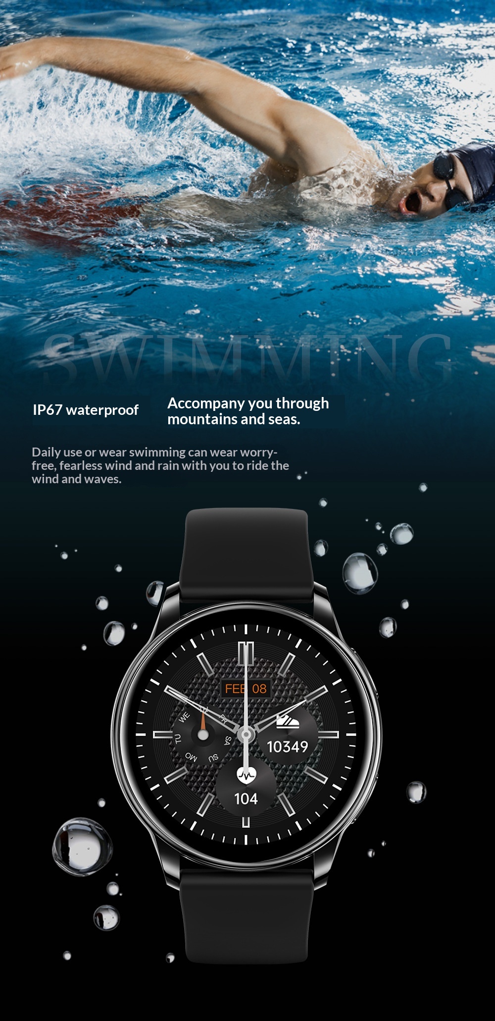 Smart Watch With Heart Rate And Blood Oxygen Monitoring_voghion.com