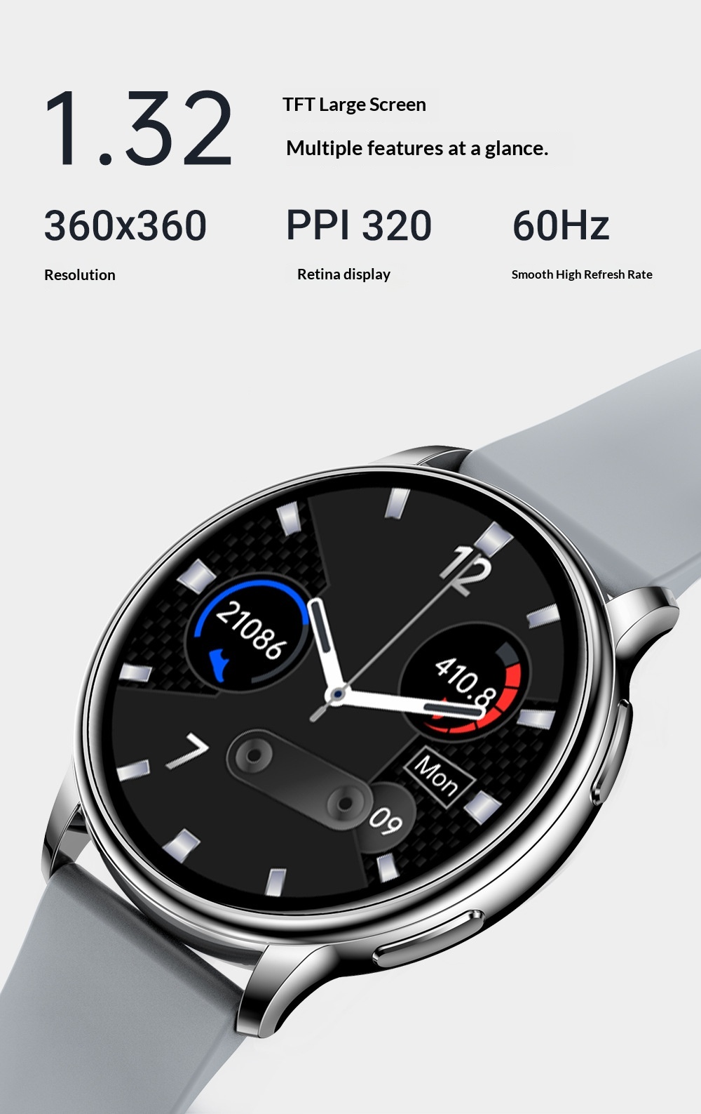 Smart Watch With Heart Rate And Blood Oxygen Monitoring_voghion.com