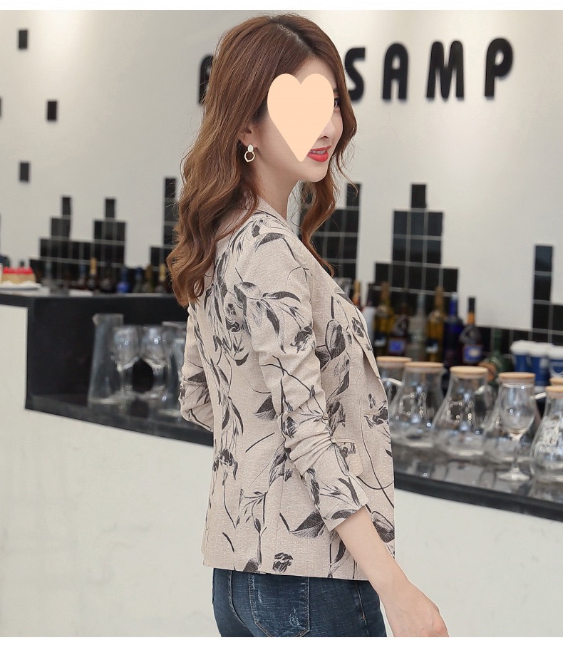 Women's Blazer Slim Fit Single Button Lightweight Spring Jacket_voghion.com