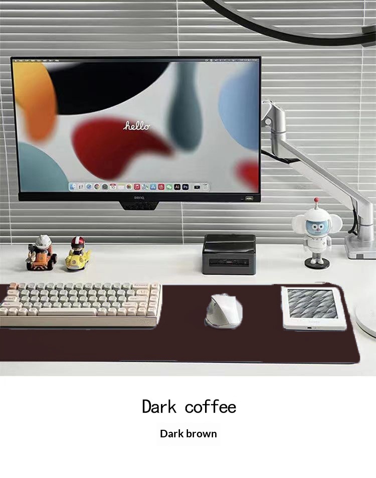 Tapis de souris en cuir extra large, isolant thermique pour ordinateur, table à manger, bureau, livre, tapis de bureau_voghion.com