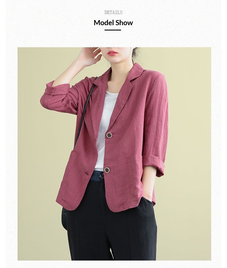 Women's Lightweight Linen Blazer For Elegant Summer Occasions_voghion.com
