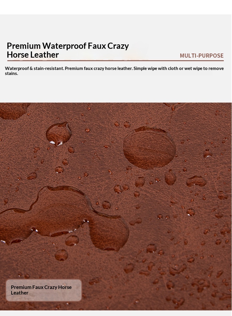 Mauspad aus hautfreundlichem Crazy Horse Leder mit authentischer Textur, extra groß, personalisierbar, für Büro, Computer, Schreibtisch._voghion.com